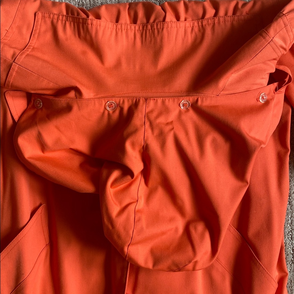 1970s Vintage London Fog Coral Orange Hooded Maincoat Weatherwear Rain Jacket - Picture 10 of 15
